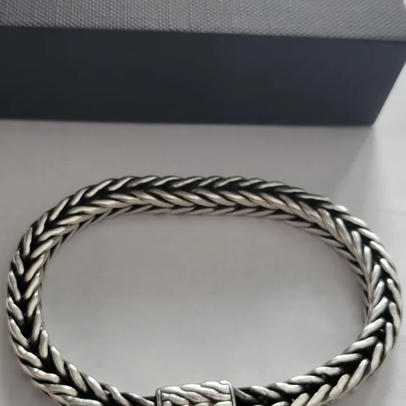 John Hardy Sterling Silver Box Braided Chain Bracelet - Picture 5 of 10